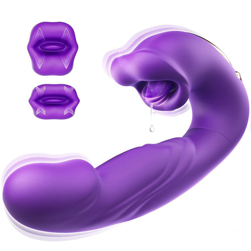 Keifbsf G Spot Vibrator Dildo for Women - Thrusting Vibrator Women Sex Toys with 10 Thrusting & Vibrating & Licking Modes Tongue Toy for Clitoral Stimulation Thrusting Dildo Anal Sex Toys